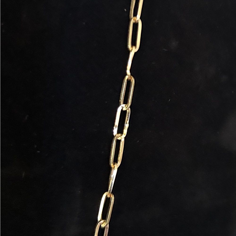 14kt yellow Gold Chain Necklace with Heart Pendant - Picture 4 of 5